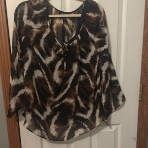 Stylish Women's Brown and Black Top